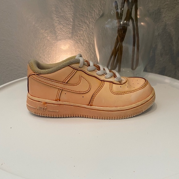 Nike Air Force One Toddler Sneaker CUSTOM Dip Dye 10 Children's Orange - Picture 1 of 6